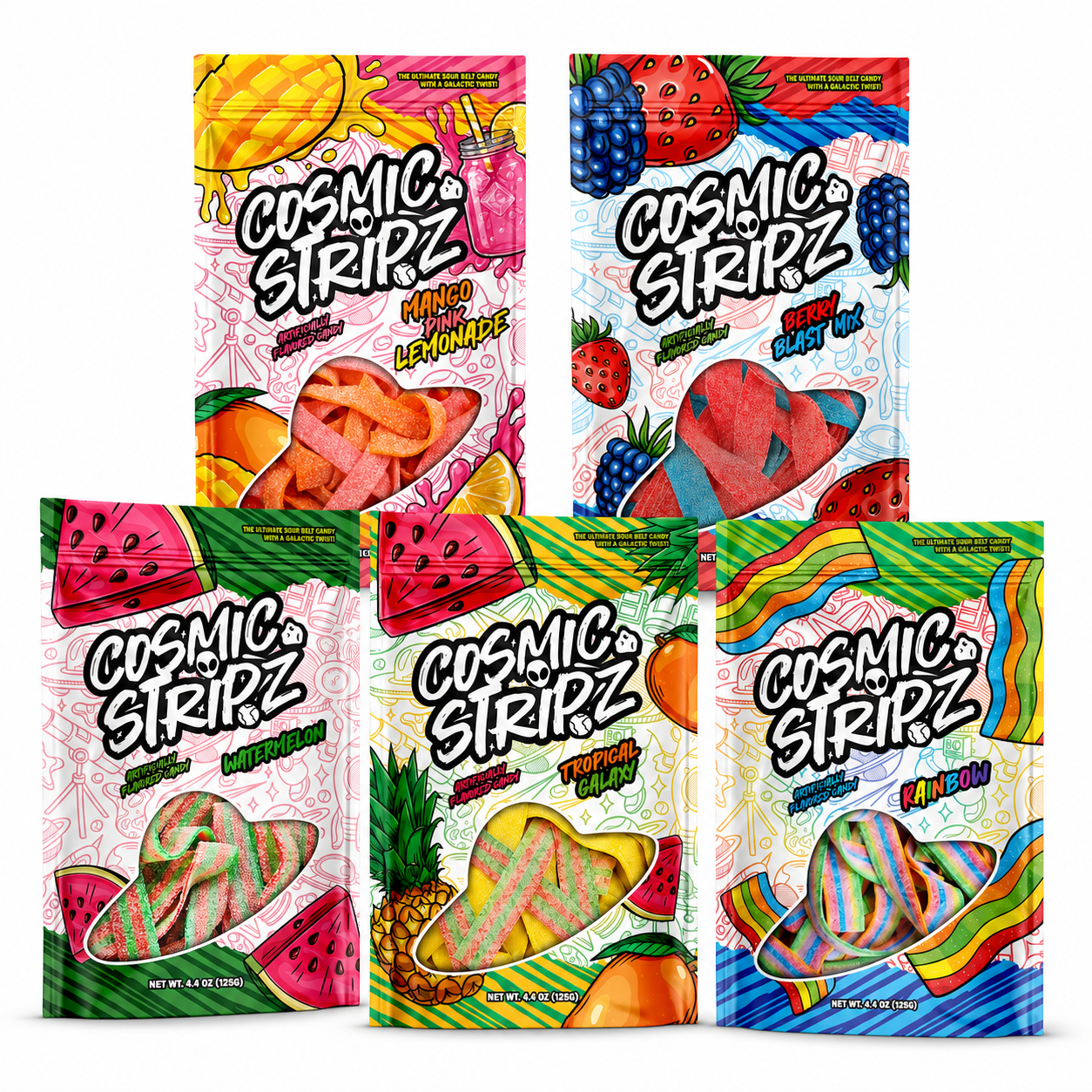 Cosmic Stripz Sour Belts - Astro 5-Pack