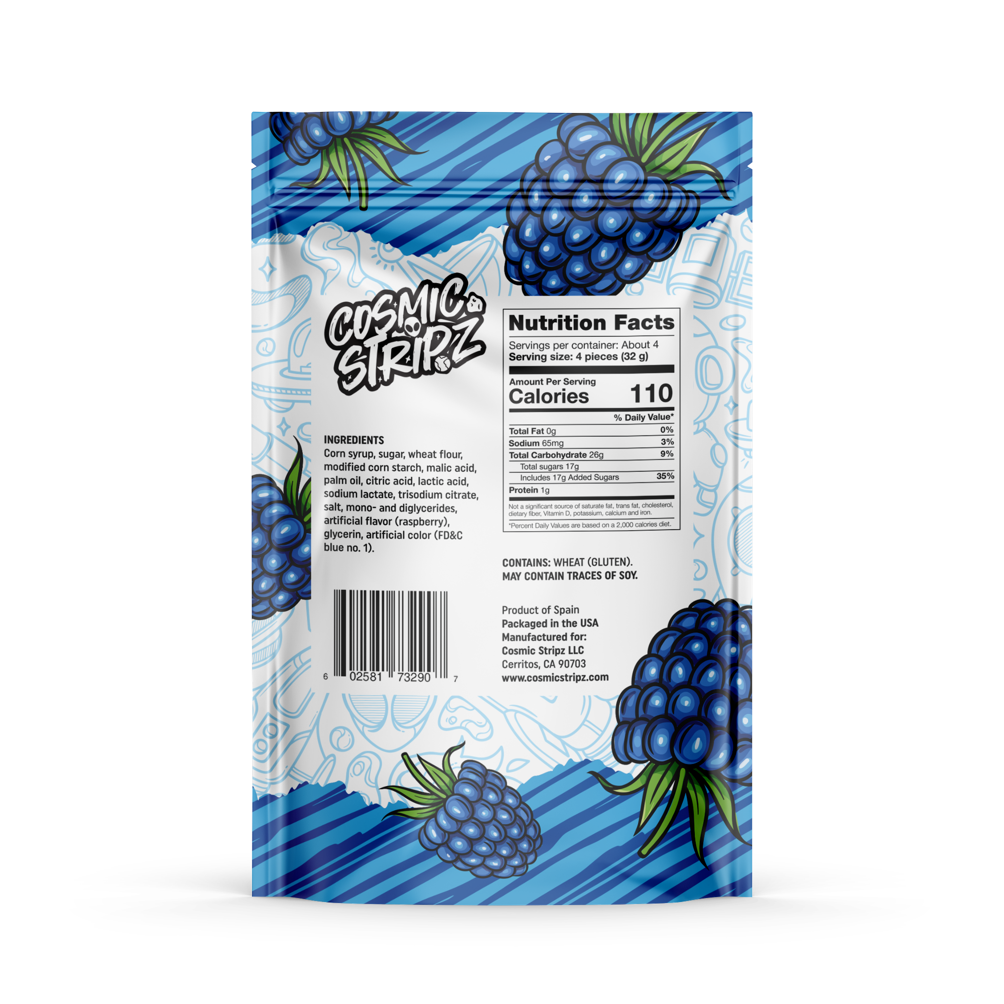Cosmic Stripz – Blue Raspberry (4.4oz)