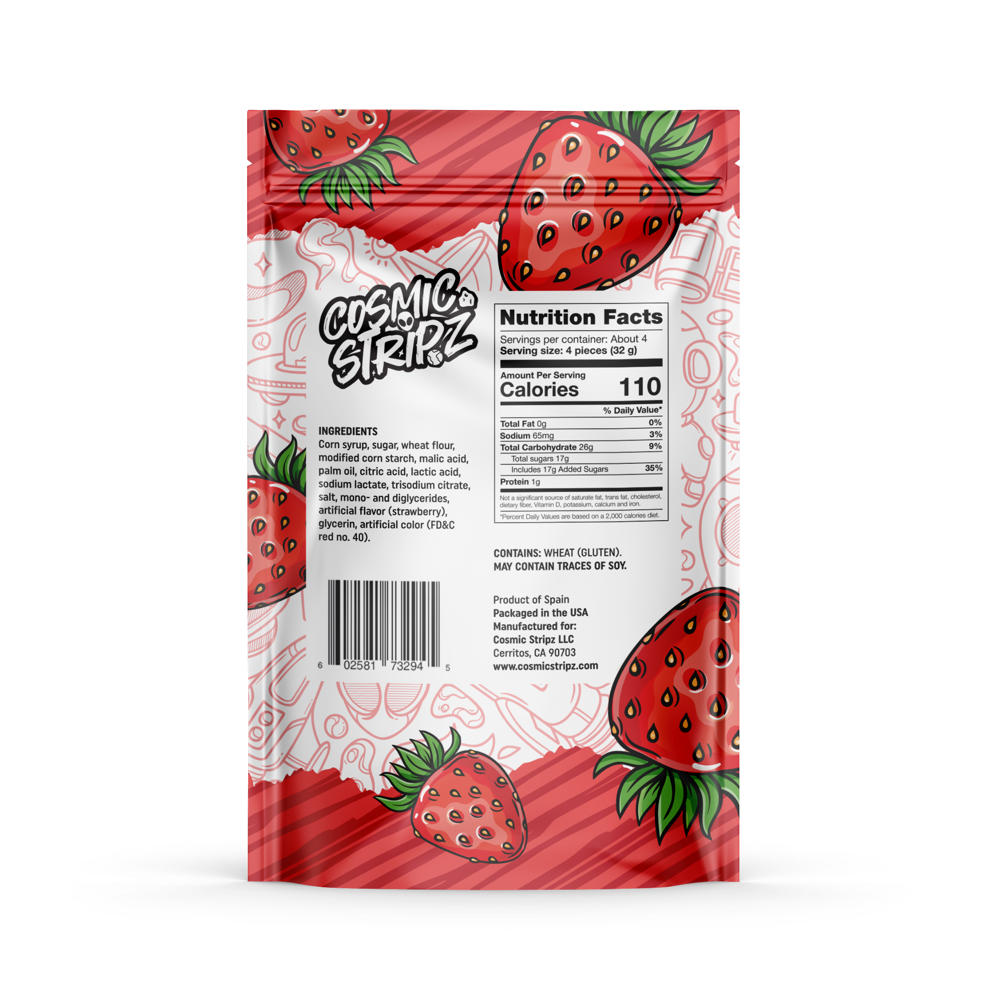 Cosmic Stripz – Strawberry (4.4oz)